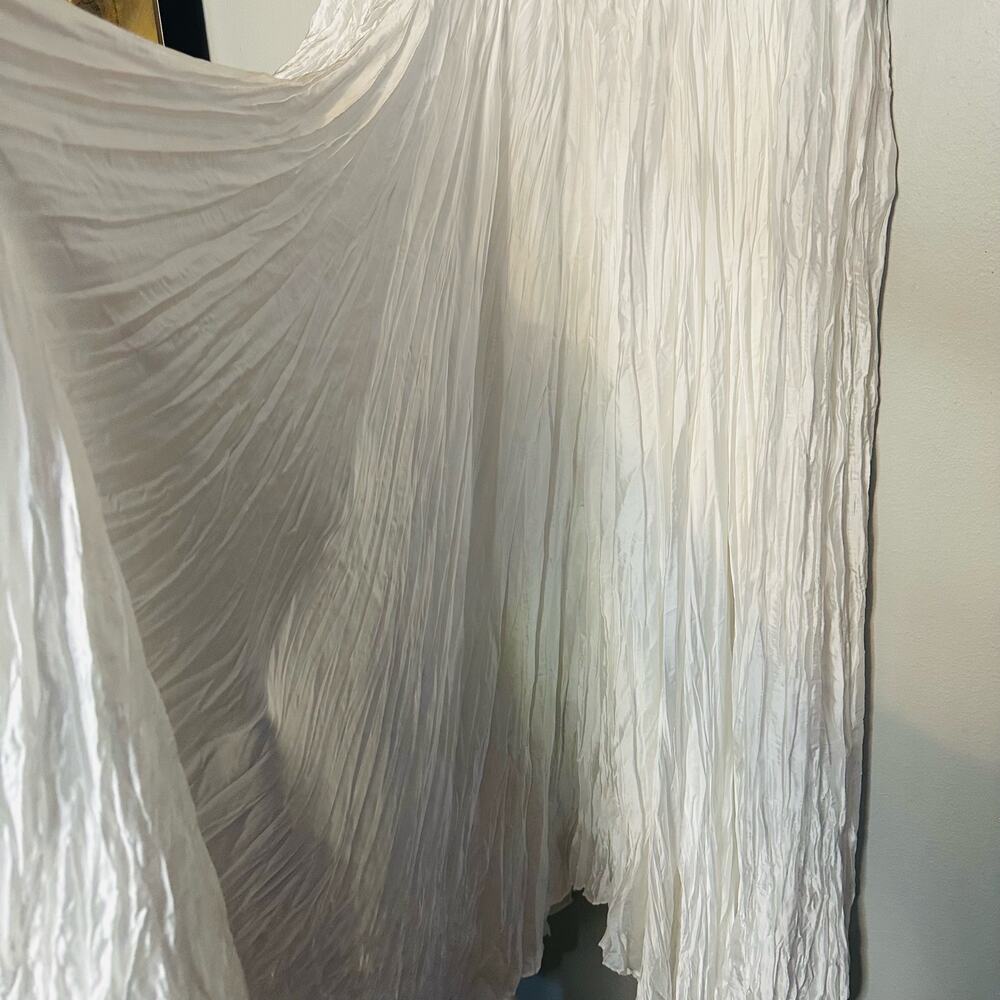 Bibhu Mohapatra Collective White Chiffon Sleeveless Square Neckline Maxi Size 2 - Picture 3 of 11